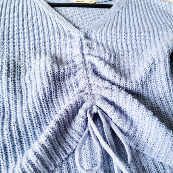 2/$8: Blue Knit Cropped Sweater - Picture 3 of 5
